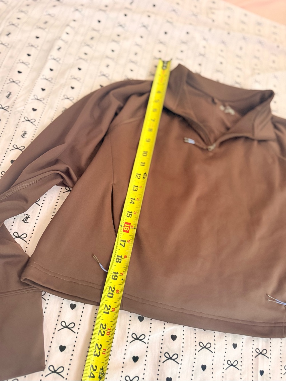 Offline by aerie Quarter-Zip Pullover Jacket in Dark Brown - Picture 3 of 6